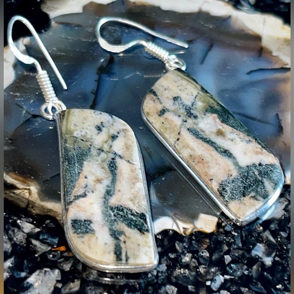 Serpentine Earrings 1 7/8” - Picture 7 of 12